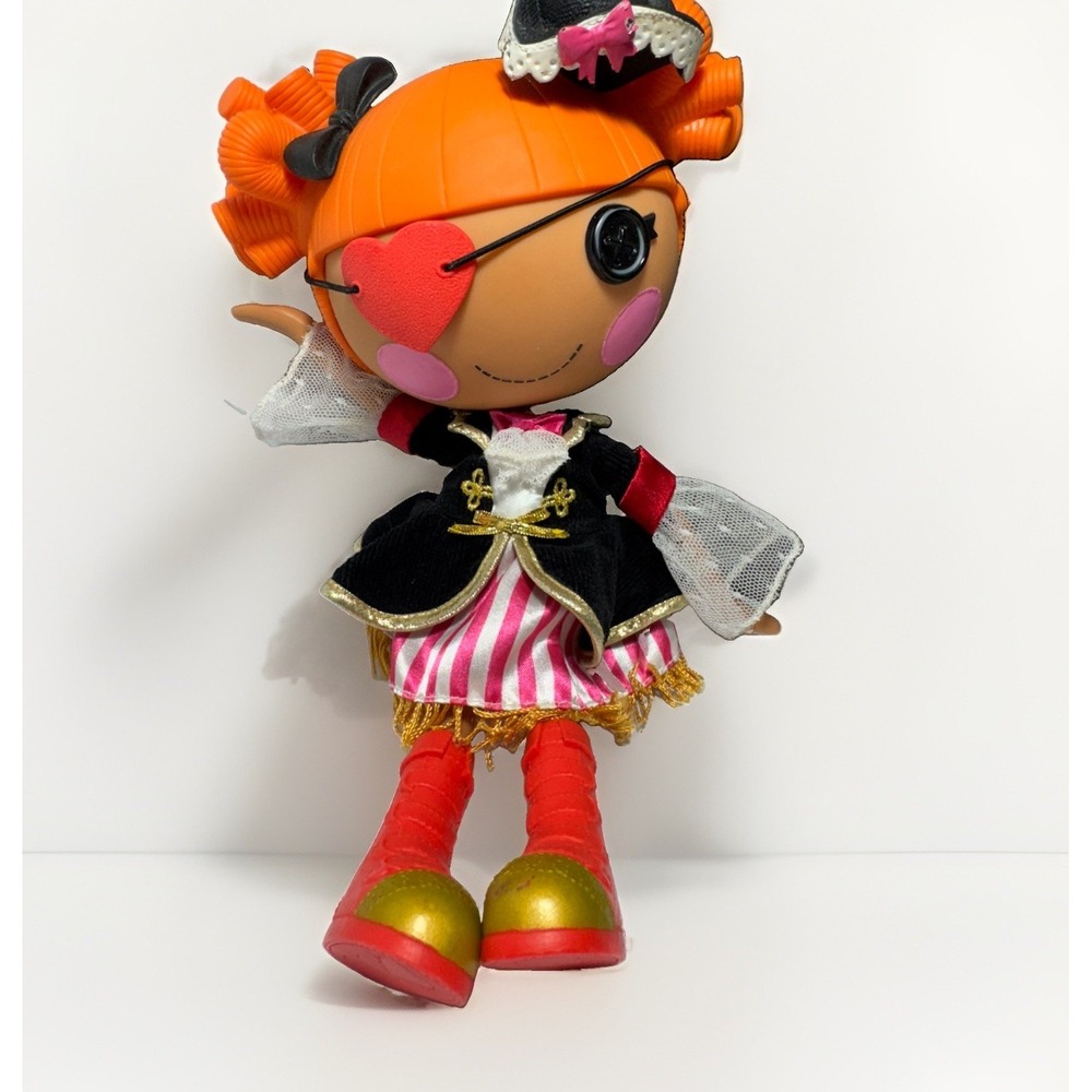 Lalaloopsy Peggy Seven Seas Pirate Doll 12" Orange Hair Heart Eye Patch